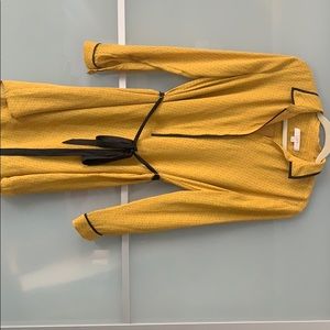 Long sleeve Loft yellow and black dress